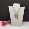 Pendentif double cœur courbé
