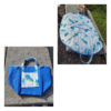 sac-nappe bleu coquillages