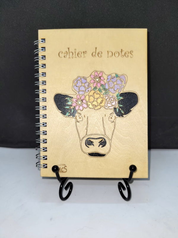cahier "VACHE FLEURIE"