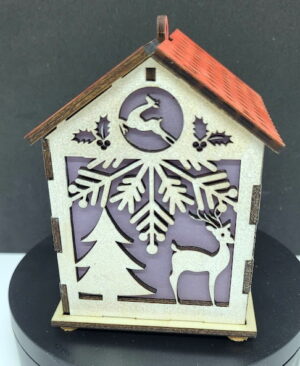 Décos de Noel petite maison éclairée